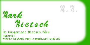 mark nietsch business card