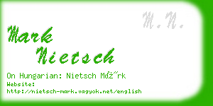 mark nietsch business card